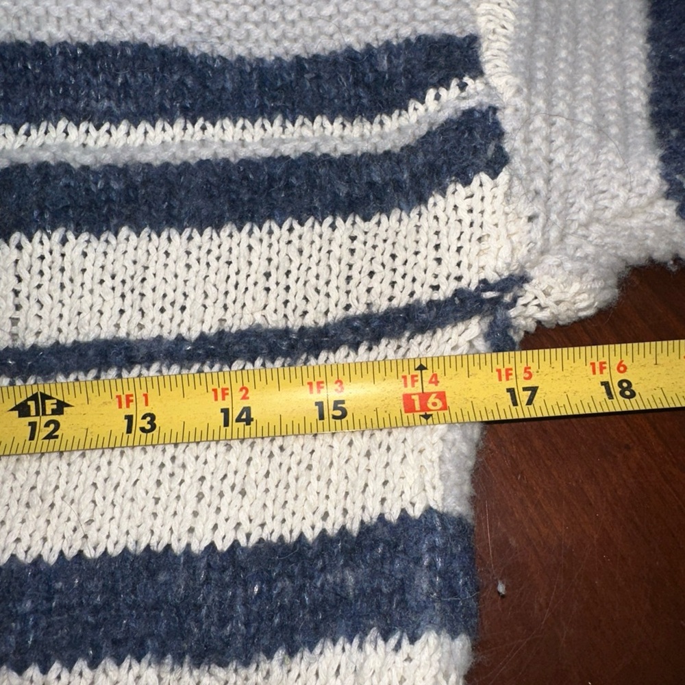 MADEWELL Sweater Women XS Striped Pullover Grandover Bobble Wool Alpaca - Picture 10 of 11